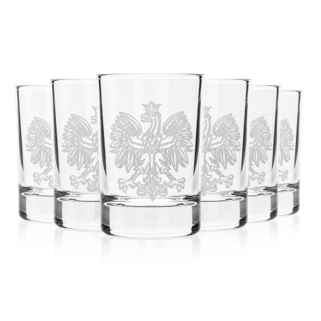 Przejdź do produktu Kieliszki do wódki SHOT Polska ORZEŁ (NR101) 50 ml | 6 szt. w pudełku Szklanka.pl