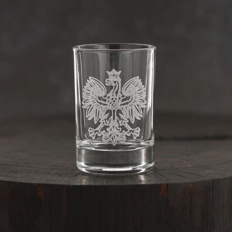Kieliszki do wódki SHOT Polska ORZEŁ (NR101) 50 ml | 6 szt. w pudełku Szklanka.pl