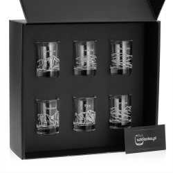 Kieliszki do wódki SHOT Polskie Góry (NR101) 50 ml | 6 szt. w pudełku Szklanka.pl