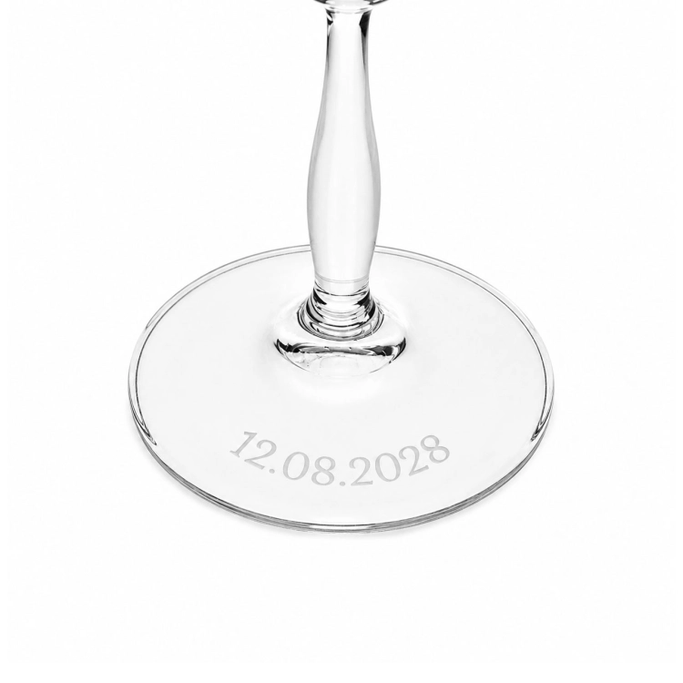 Kieliszki ślubne z grawerem imion i daty | personalizowane kielichy dla Pary Młodej do wina | 2 szt. | Angela