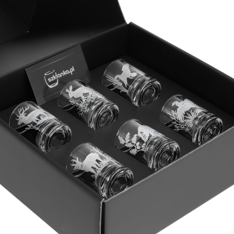 Przejdź do produktu Kieliszki do wódki SHOT Myśliwskie (NR101) 50 ml | 6 szt. w pudełku Szklanka.pl