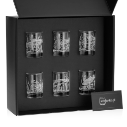 Kieliszki do wódki SHOT Wędkarskie (NR101) 50 ml | 6 szt. w pudełku Szklanka.pl