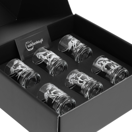 Przejdź do produktu Kieliszki do wódki SHOT Konie (NR101) 50 ml | 6 szt. w pudełku Szklanka.pl