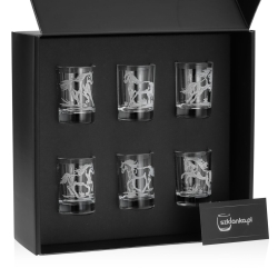 Kieliszki do wódki SHOT Konie (NR101) 50 ml | 6 szt. w pudełku Szklanka.pl