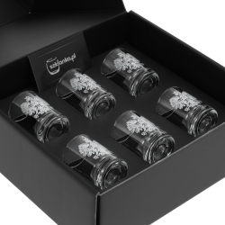 Kieliszki do wódki SHOT Polska ORZEŁ (NR101) 50 ml | 6 szt. w pudełku Szklanka.pl
