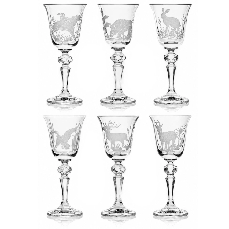 Kieliszki kryształowe do likieru, nalewek, wódki Myśliwskie (FALCO) 60 ml | 6 szt.