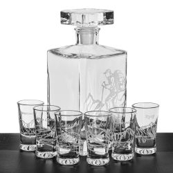 Góry komplet do wódki likieru 6+1 karafka + kieliszki G0090 w pudełku Szklanka.pl
