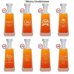 Karafka do whisky skośna 750ml z grawerem na urodziny prezent