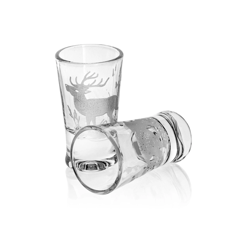 Myśliwski komplet do wódki likieru 6+1 karafka + kieliszki G0090 w pudełku Szklanka.pl
