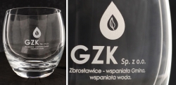 Szklanki do wody soku whisky z grawerem logo firmy | Bohemia RODOS 380ml | 6 szt.