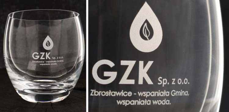Szklanki do wody soku whisky z grawerem logo firmy | Bohemia RODOS 380ml | 6 szt.