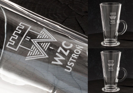 Przejdź do produktu Szklanki do latte z grawerem logo firmy | Glasmark 250ml | 6 szt.