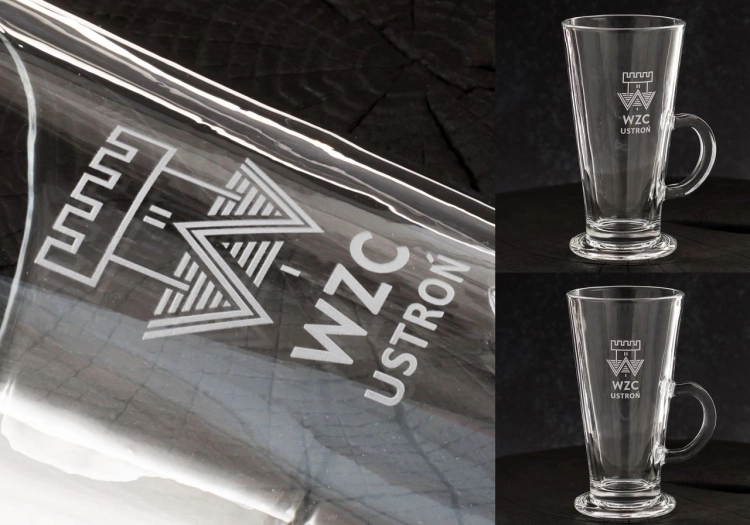 Szklanki do latte z grawerem logo firmy | Glasmark 250ml | 6 szt.