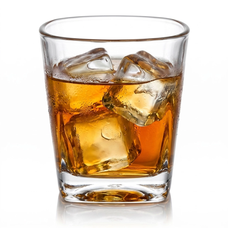 Szklanki do wody soku whisky z grawerem logo firmy | Trend Glass kwadratowe 300ml | 6 szt.