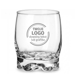 Szklanki do wody soku whisky z grawerem logo firmy | Glasmark 250ml (8011) | 6 szt.