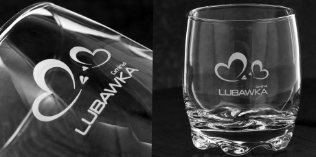 Przejdź do produktu Szklanki do wody soku whisky z grawerem logo firmy | Glasmark 250ml (8011) | 6 szt.