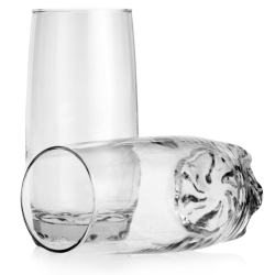 Szklanki long drink do wody soku z grawerem logo firmy | Glasmark 350ml (8011) | 6 szt.