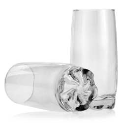 Szklanki long drink do wody soku z grawerem logo firmy | Glasmark 350ml (8011) | 6 szt.