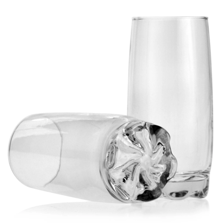 Szklanki long drink do wody soku z grawerem logo firmy | Glasmark 350ml (8011) | 6 szt.