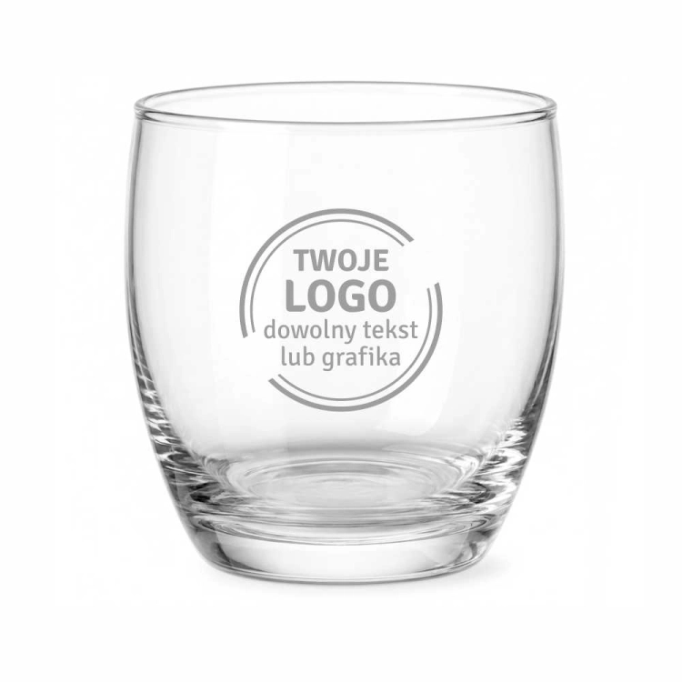 Szklanki do wody soku whisky z grawerem logo firmy | Glasmark ANIKA 220ml | 6 szt.