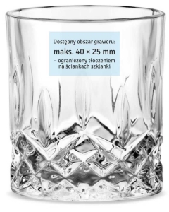 Szklanki do wody soku whisky z grawerem logo firmy | Bohemia CLASSICO 300ml | 6 szt.
