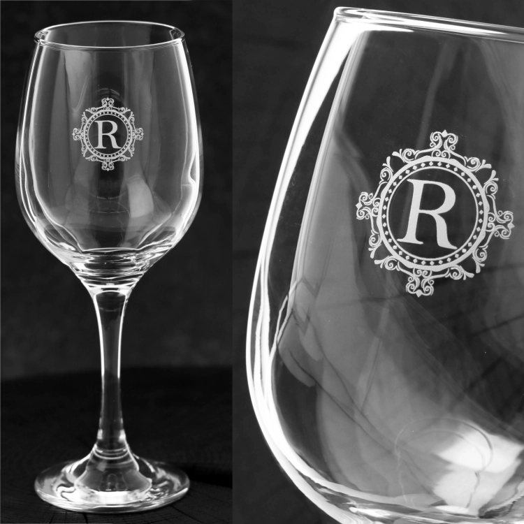 Kieliszki do wina wody z grawerem logo firmy | Glasmark 250ml (0562) | 6 szt.