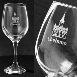 Kieliszki do wina wody z grawerem logo firmy | Glasmark 250ml (0562) | 6 szt.