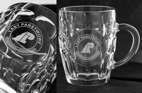 Przejdź do produktu Kufle do piwa z grawerem logo firmy | Altom SINTRA 550ml | 6 szt.