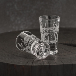 Wędkarski komplet do wódki likieru 6+1 karafka + kieliszki G0090 w pudełku Szklanka.pl
