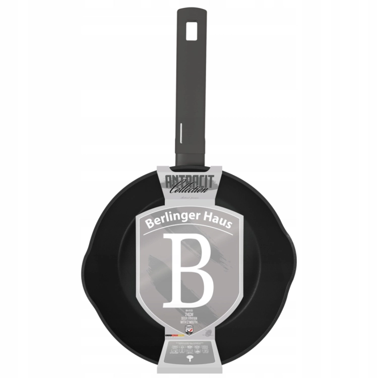 Patelnia głęboka 24cm Berlinger Haus Antracit Collection BH-8120