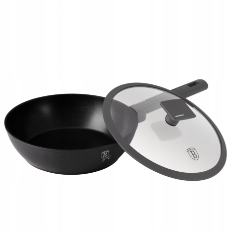 Przejdź do produktu Patelnia głęboka z pokrywką 24cm Berlinger Haus Antracite Collection BH-8122