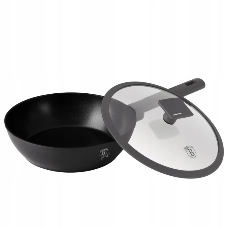 Patelnia głęboka z pokrywką 24cm Berlinger Haus Antracit Collection BH-8122