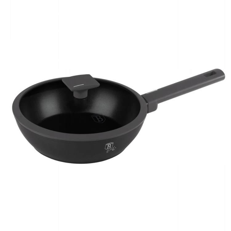 Patelnia głęboka z pokrywką 24cm Berlinger Haus Antracit Collection BH-8122