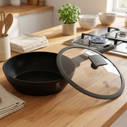 Patelnia głęboka z pokrywką 24cm Berlinger Haus Antracit Collection BH-8122