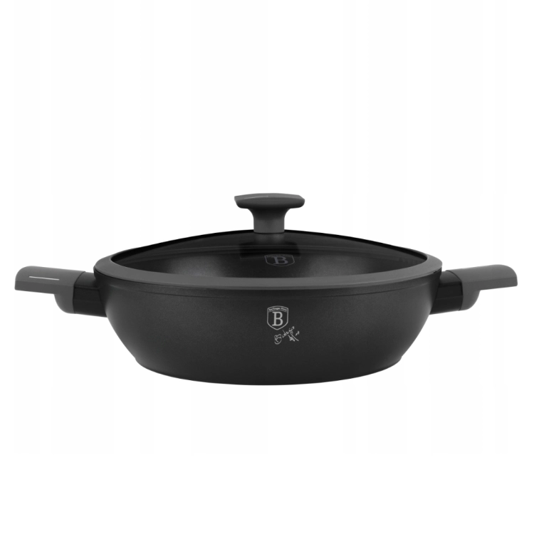 Garnek płaski z pokrywką 3,8L Berlinger Haus Antracite BH-8128