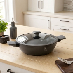 Garnek płaski z pokrywką 3,8L Berlinger Haus Antracite BH-8128