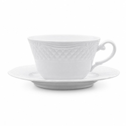 Filiżanka ze spodkiem LUBIANA Arianna 200ml / 160mm Biała