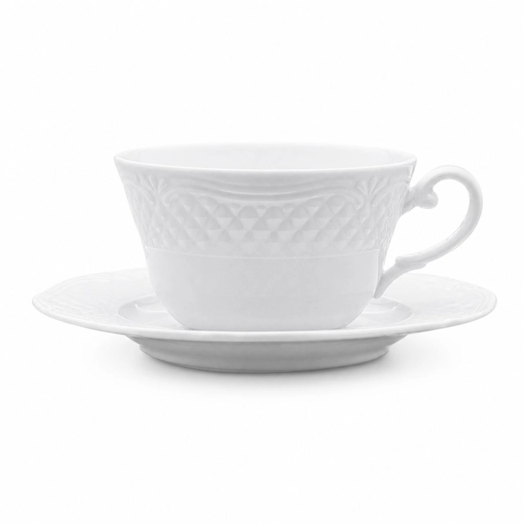 Filiżanka ze spodkiem LUBIANA Arianna 200ml / 160mm Biała