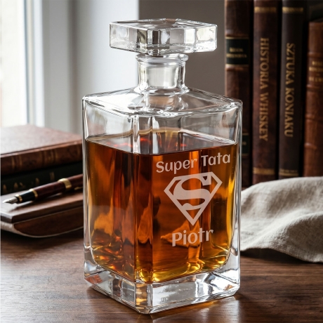 Przejdź do produktu Karafka do whisky 700ml z grawerem na urodziny prezent (Burbon)