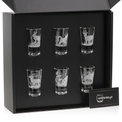 Kieliszki do wódki "Myśliwskie" (G0090) 25 ml 6 szt. w pudełku Szklanka.pl