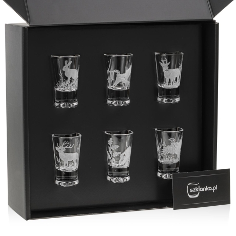 Przejdź do produktu Kieliszki do wódki  "Myśliwskie" (G0090) 25 ml 6 szt. w pudełku Szklanka.pl