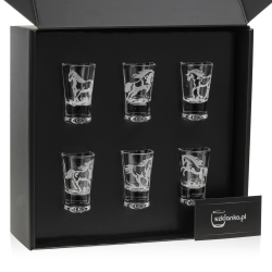 Kieliszki do wódki KONIE (G0090) 25ml 6szt. w pudełku Szklanka.pl