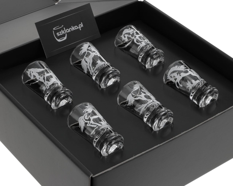 Przejdź do produktu Kieliszki do wódki KONIE (G0090) 25ml 6szt. w pudełku Szklanka.pl