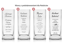 Wazon dekoracyjny na kwiaty 25cm z grawerem, na ślub, podziękowania, rocznicę (05-063/250)