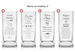Wazon dekoracyjny na kwiaty 25cm z grawerem, na ślub, podziękowania, rocznicę (05-063/250)