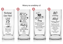Wazon dekoracyjny na kwiaty 25cm z grawerem, na ślub, podziękowania, rocznicę (05-063/250)