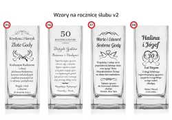 Wazon dekoracyjny na kwiaty 25cm z grawerem, na ślub, podziękowania, rocznicę (05-063/250)