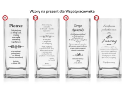 Wazon dekoracyjny na kwiaty 25cm z grawerem, na ślub, podziękowania, rocznicę (05-063/250)