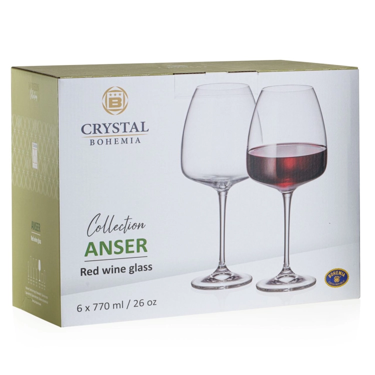 Kieliszki do wina wody BOHEMIA Anser 770 ml | 6 szt.