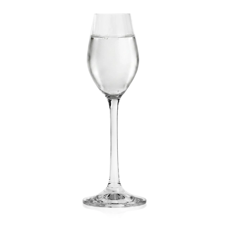 Kieliszki do wódki likieru ryflowane / karbowane z OPTYKIEM BOHEMIA Waterfall OPTIC 60 ml | 6 szt.